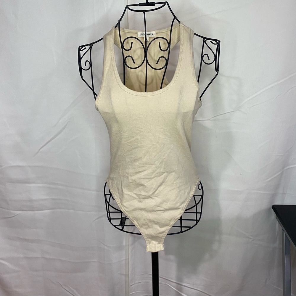 Zenana Premium Beige tanktop Body Suit